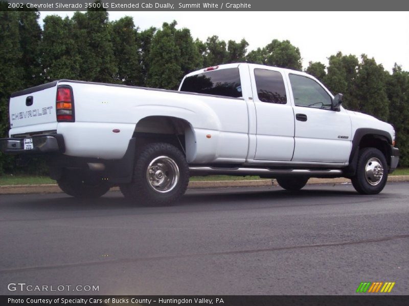 Summit White / Graphite 2002 Chevrolet Silverado 3500 LS Extended Cab Dually