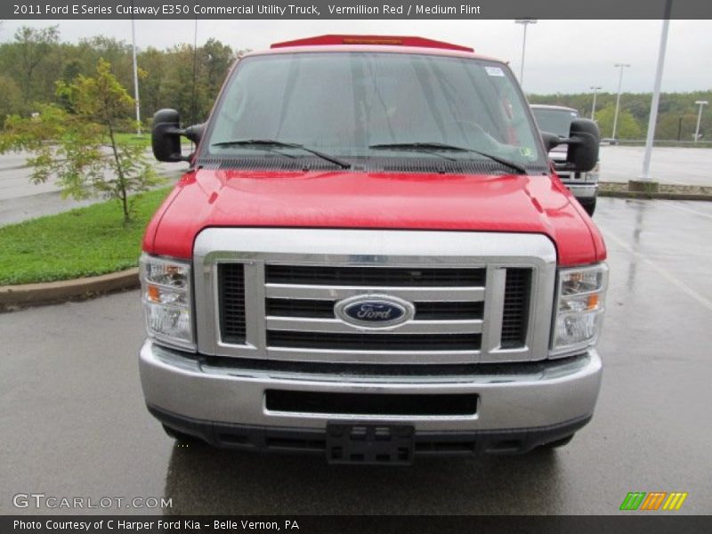 Vermillion Red / Medium Flint 2011 Ford E Series Cutaway E350 Commercial Utility Truck