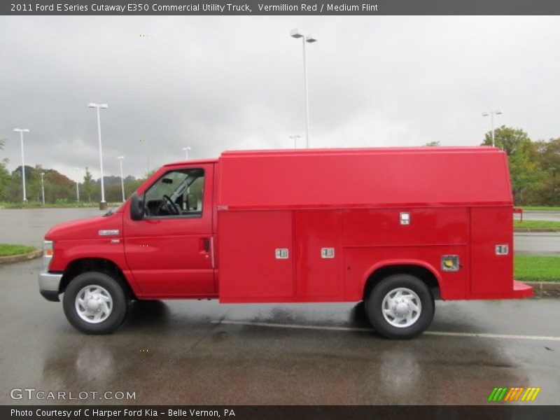  2011 E Series Cutaway E350 Commercial Utility Truck Vermillion Red