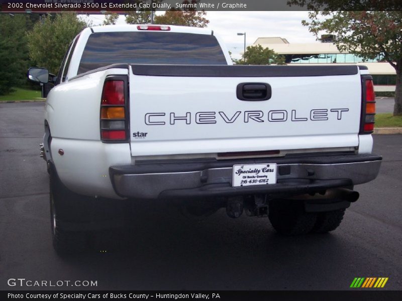 Summit White / Graphite 2002 Chevrolet Silverado 3500 LS Extended Cab Dually
