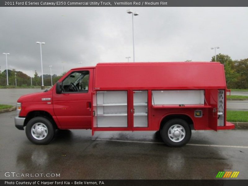  2011 E Series Cutaway E350 Commercial Utility Truck Vermillion Red