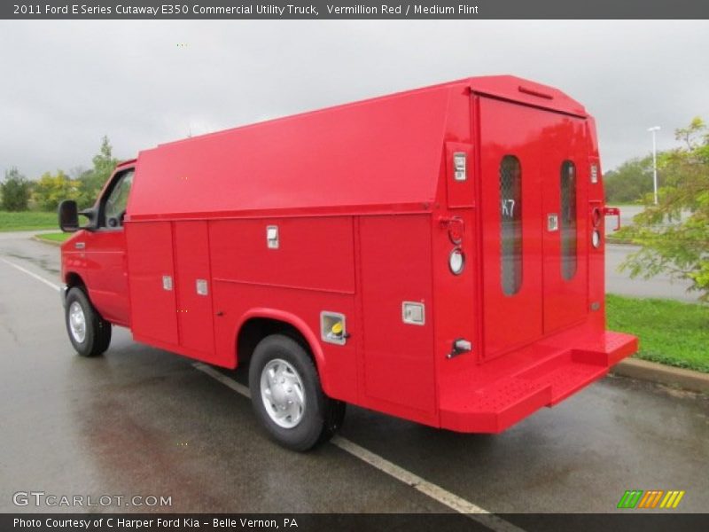  2011 E Series Cutaway E350 Commercial Utility Truck Vermillion Red