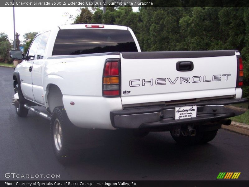 Summit White / Graphite 2002 Chevrolet Silverado 3500 LS Extended Cab Dually