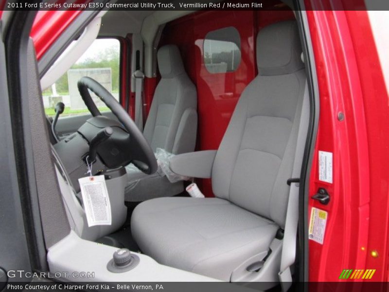  2011 E Series Cutaway E350 Commercial Utility Truck Medium Flint Interior