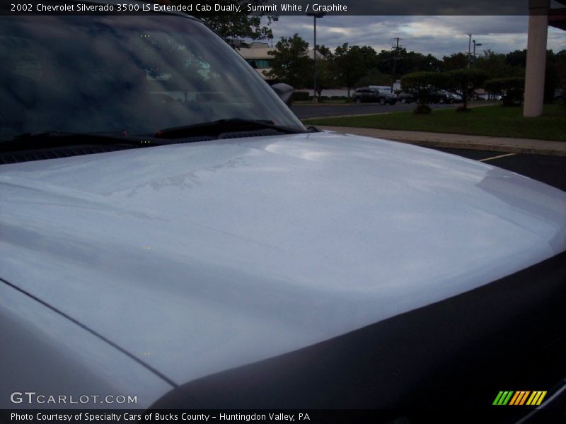 Summit White / Graphite 2002 Chevrolet Silverado 3500 LS Extended Cab Dually