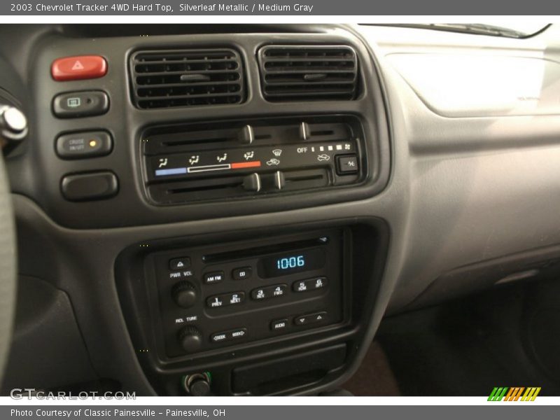 Controls of 2003 Tracker 4WD Hard Top