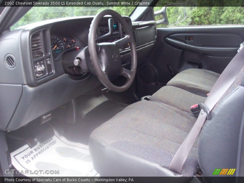 Summit White / Graphite 2002 Chevrolet Silverado 3500 LS Extended Cab Dually