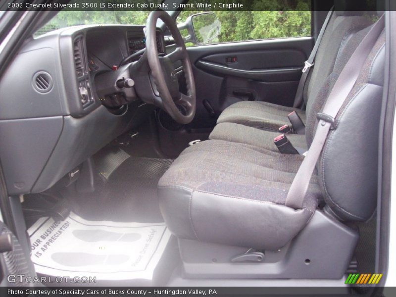 Summit White / Graphite 2002 Chevrolet Silverado 3500 LS Extended Cab Dually