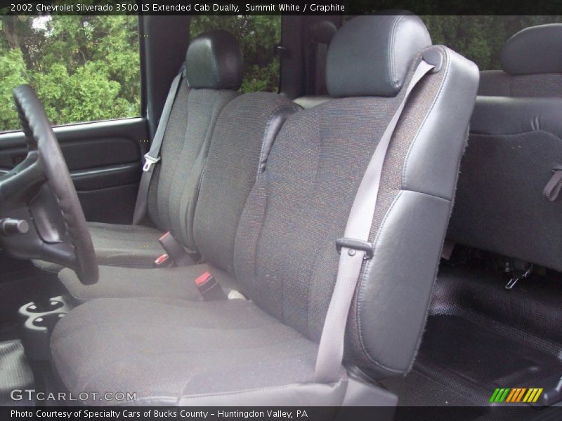 Summit White / Graphite 2002 Chevrolet Silverado 3500 LS Extended Cab Dually