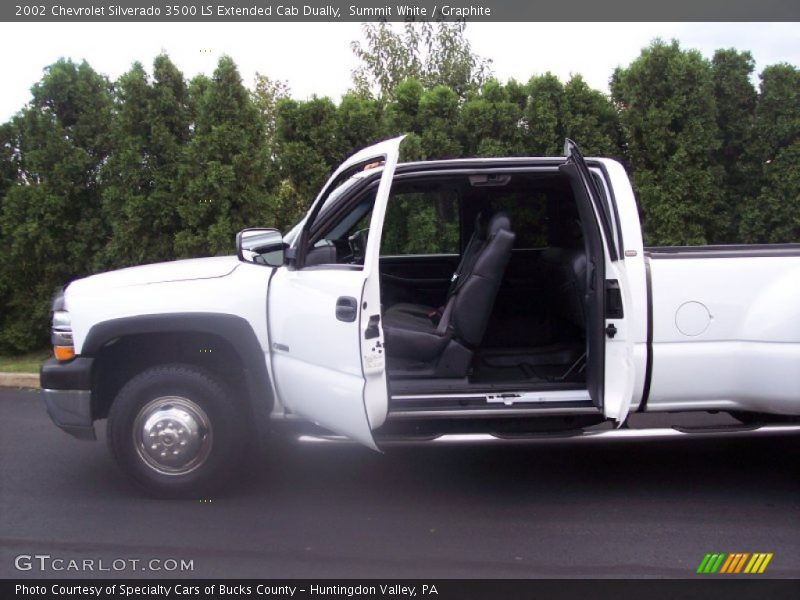 Summit White / Graphite 2002 Chevrolet Silverado 3500 LS Extended Cab Dually