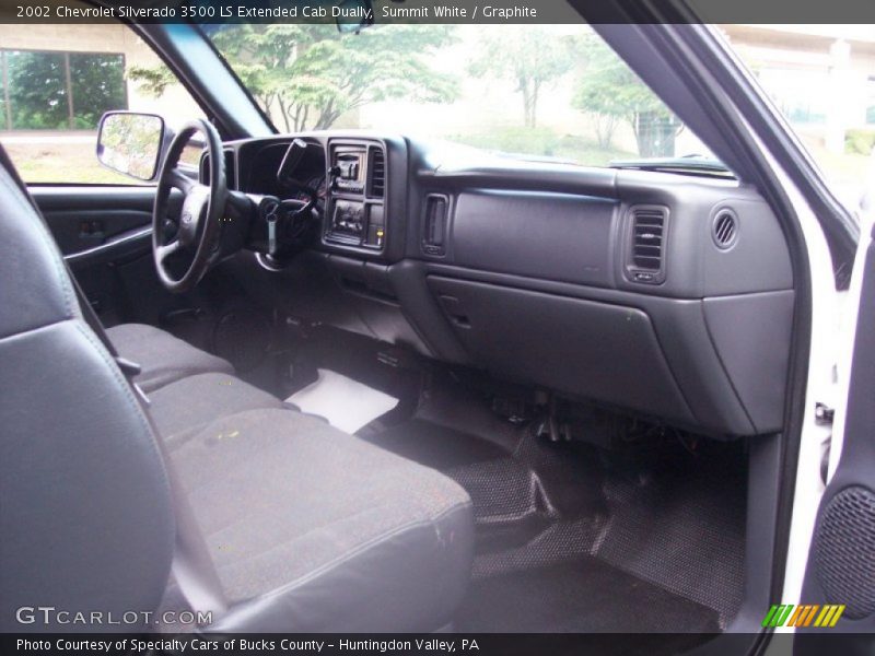 Summit White / Graphite 2002 Chevrolet Silverado 3500 LS Extended Cab Dually