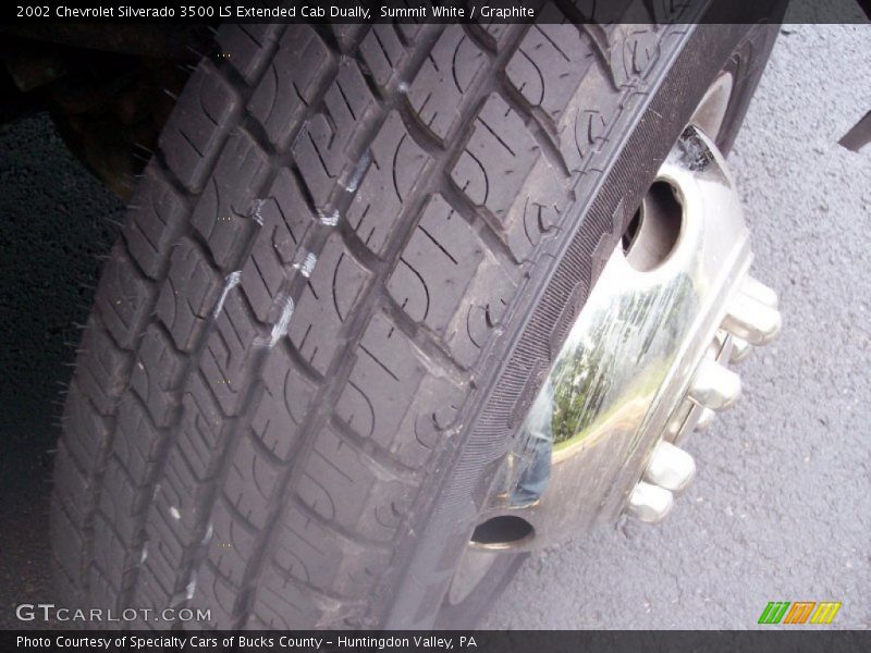 Summit White / Graphite 2002 Chevrolet Silverado 3500 LS Extended Cab Dually