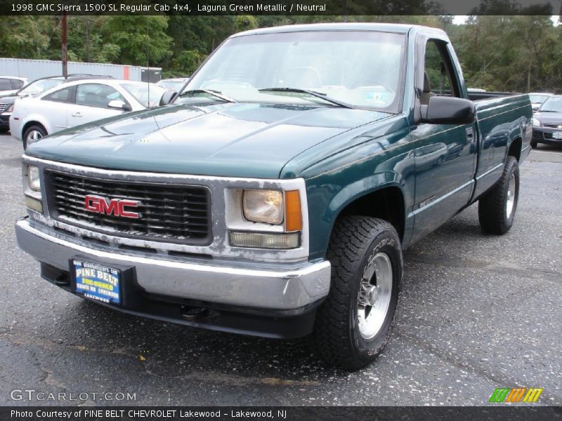 Laguna Green Metallic / Neutral 1998 GMC Sierra 1500 SL Regular Cab 4x4