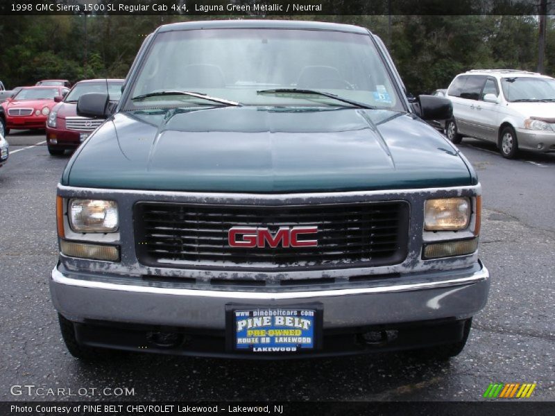 Laguna Green Metallic / Neutral 1998 GMC Sierra 1500 SL Regular Cab 4x4