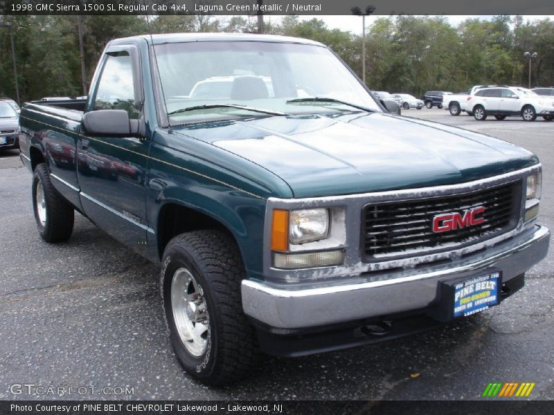 Laguna Green Metallic / Neutral 1998 GMC Sierra 1500 SL Regular Cab 4x4