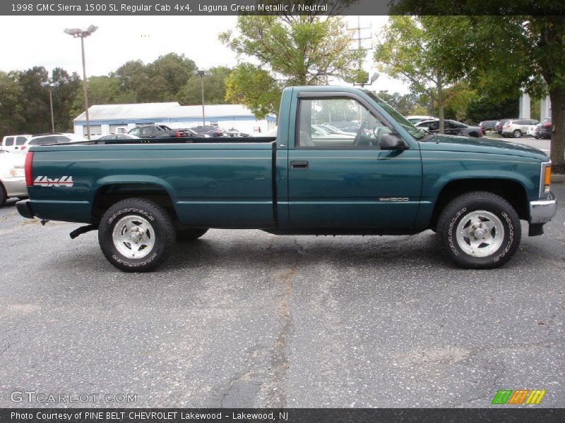 Laguna Green Metallic / Neutral 1998 GMC Sierra 1500 SL Regular Cab 4x4