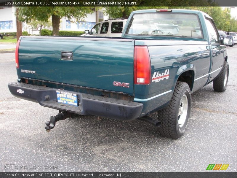 Laguna Green Metallic / Neutral 1998 GMC Sierra 1500 SL Regular Cab 4x4