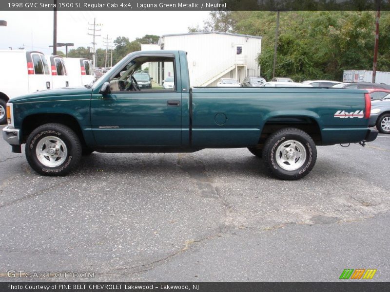  1998 Sierra 1500 SL Regular Cab 4x4 Laguna Green Metallic