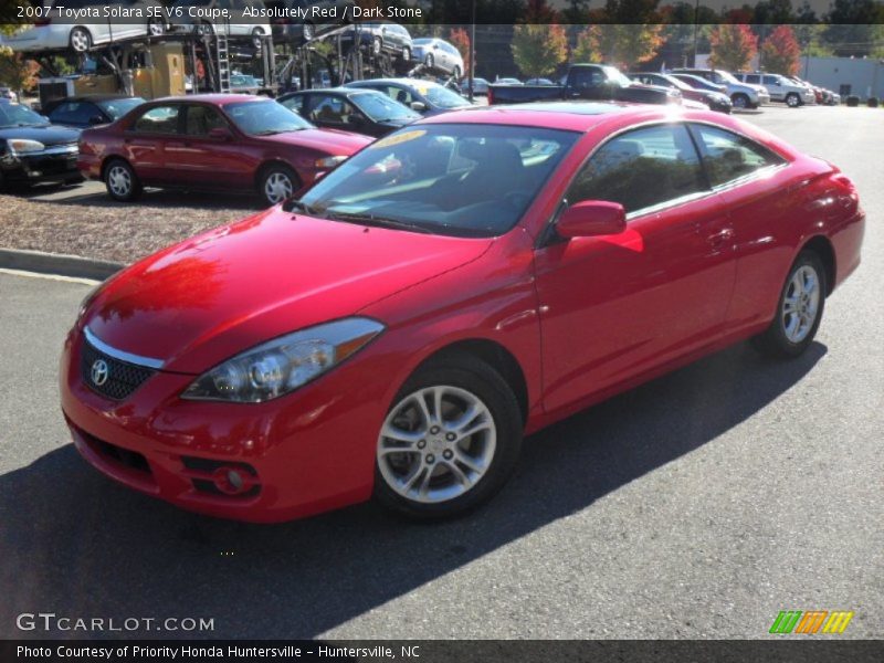 Absolutely Red / Dark Stone 2007 Toyota Solara SE V6 Coupe