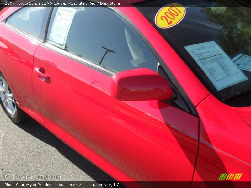 Absolutely Red / Dark Stone 2007 Toyota Solara SE V6 Coupe