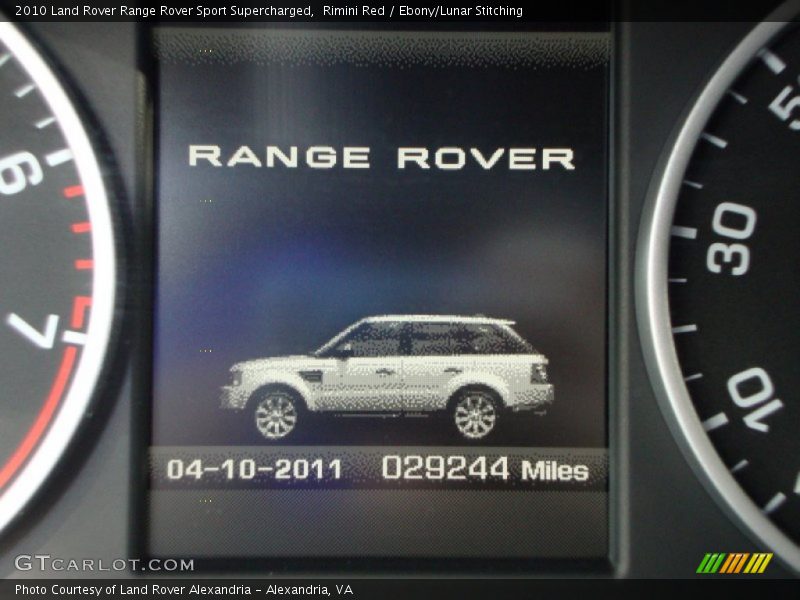 Rimini Red / Ebony/Lunar Stitching 2010 Land Rover Range Rover Sport Supercharged