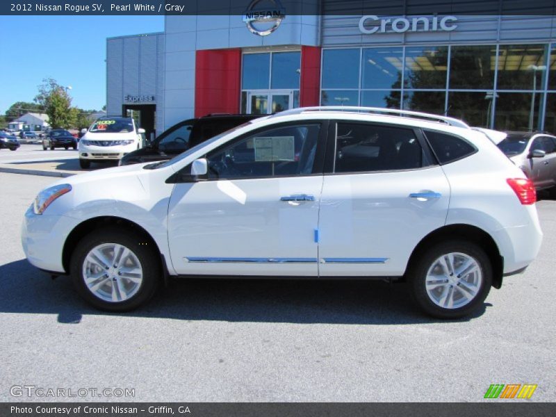 Pearl White / Gray 2012 Nissan Rogue SV