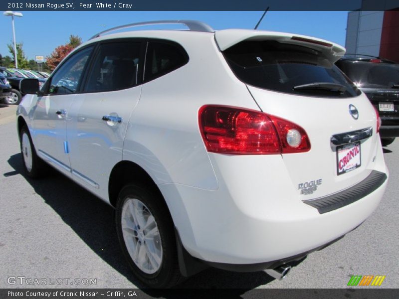 Pearl White / Gray 2012 Nissan Rogue SV