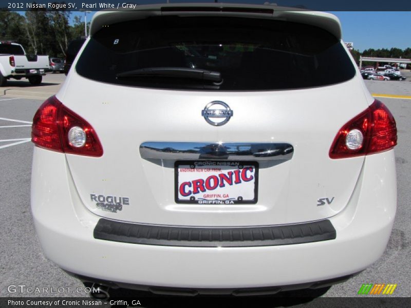 Pearl White / Gray 2012 Nissan Rogue SV