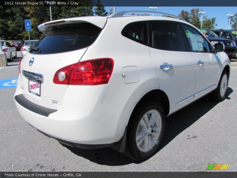 Pearl White / Gray 2012 Nissan Rogue SV