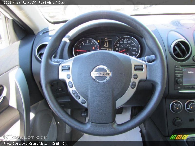 Pearl White / Gray 2012 Nissan Rogue SV