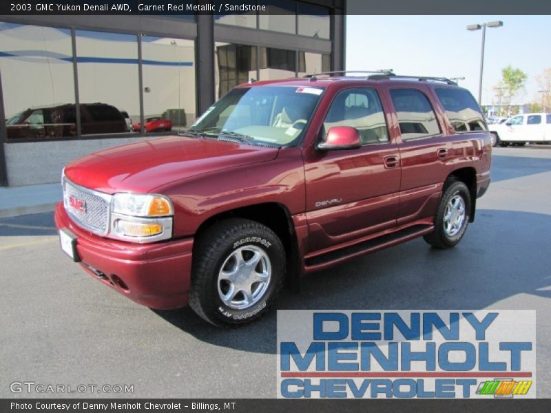 Garnet Red Metallic / Sandstone 2003 GMC Yukon Denali AWD