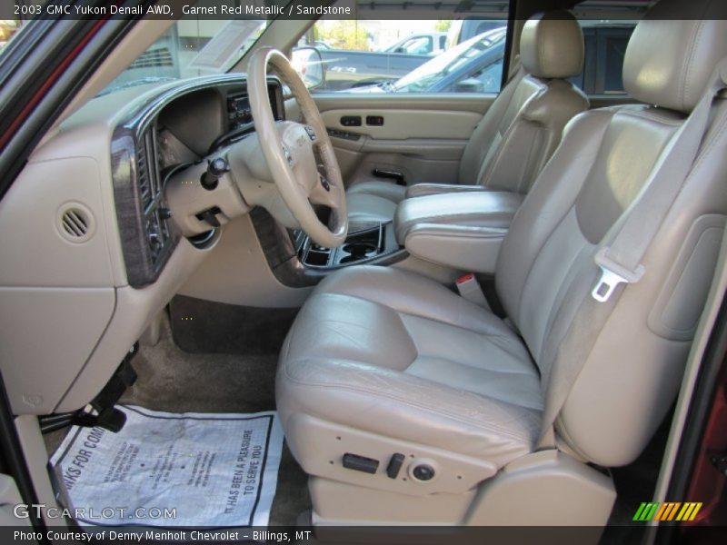 Garnet Red Metallic / Sandstone 2003 GMC Yukon Denali AWD