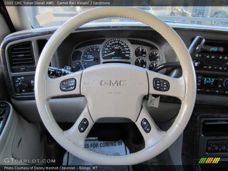 Garnet Red Metallic / Sandstone 2003 GMC Yukon Denali AWD