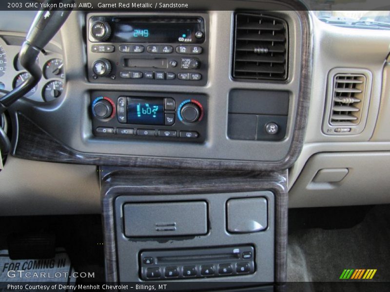 Garnet Red Metallic / Sandstone 2003 GMC Yukon Denali AWD