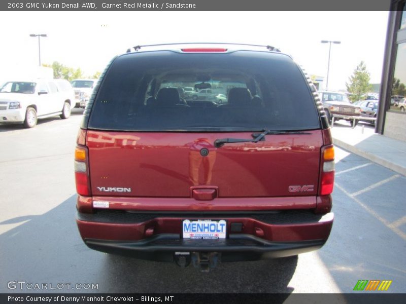 Garnet Red Metallic / Sandstone 2003 GMC Yukon Denali AWD