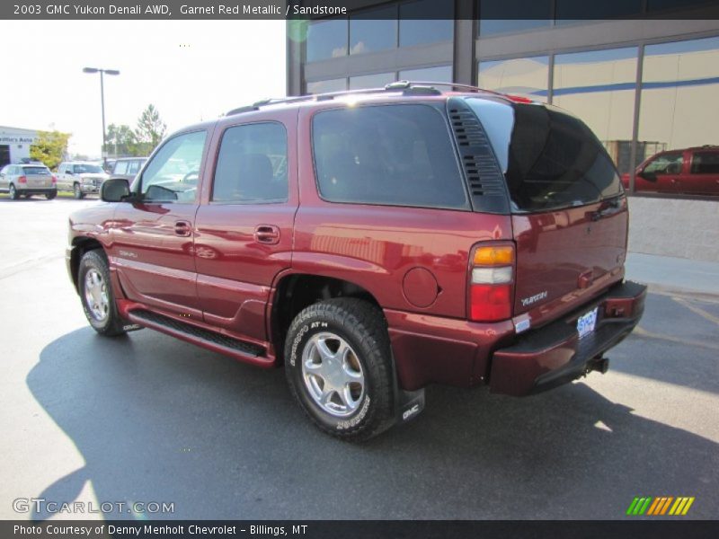 Garnet Red Metallic / Sandstone 2003 GMC Yukon Denali AWD