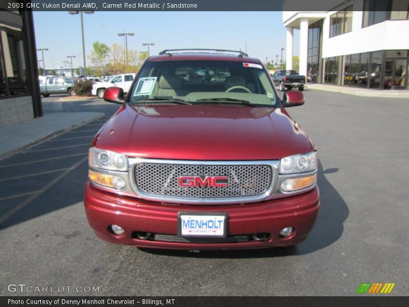 Garnet Red Metallic / Sandstone 2003 GMC Yukon Denali AWD