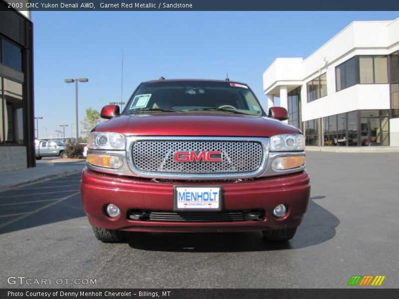 Garnet Red Metallic / Sandstone 2003 GMC Yukon Denali AWD