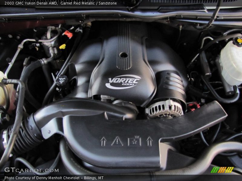 Garnet Red Metallic / Sandstone 2003 GMC Yukon Denali AWD
