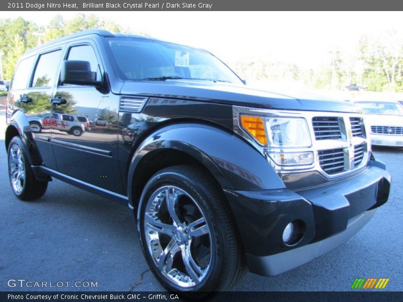 Brilliant Black Crystal Pearl / Dark Slate Gray 2011 Dodge Nitro Heat