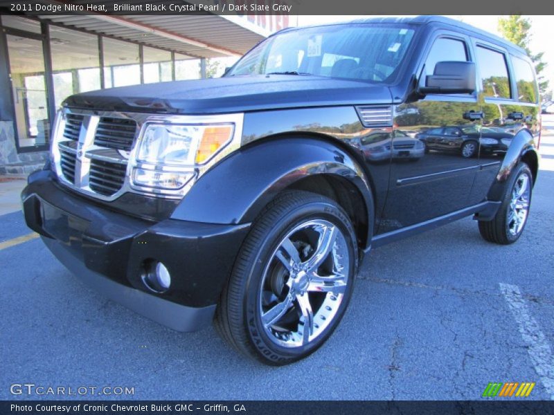 Brilliant Black Crystal Pearl / Dark Slate Gray 2011 Dodge Nitro Heat