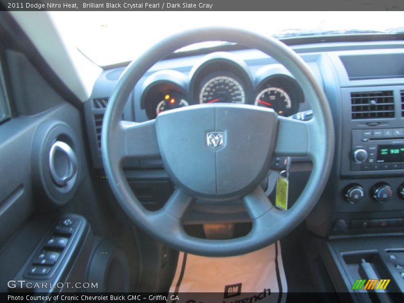 Brilliant Black Crystal Pearl / Dark Slate Gray 2011 Dodge Nitro Heat