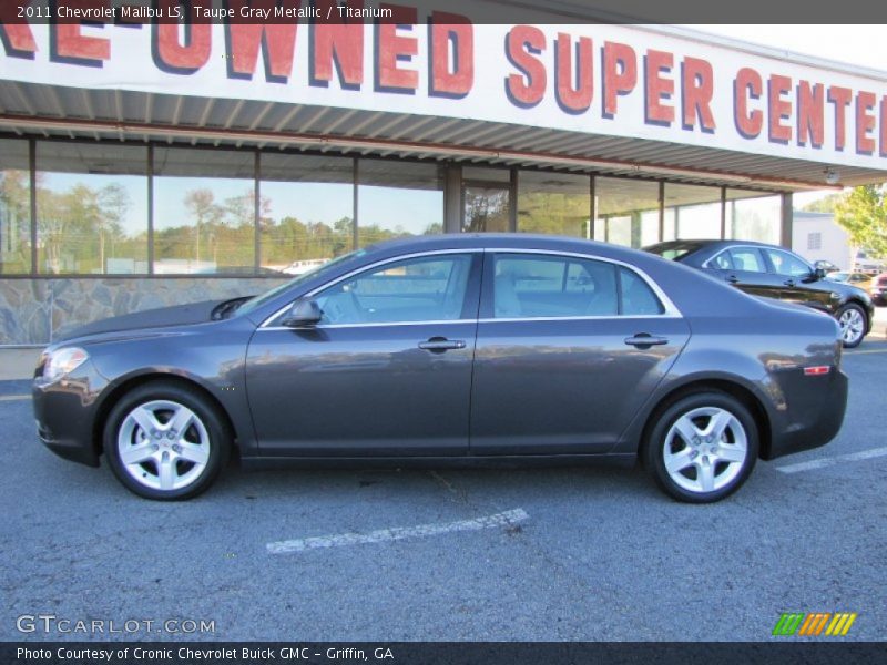 Taupe Gray Metallic / Titanium 2011 Chevrolet Malibu LS