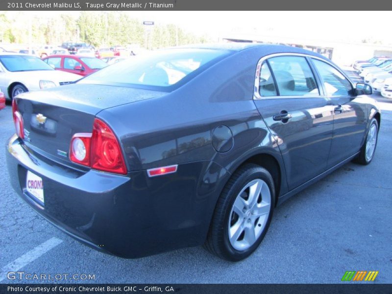 Taupe Gray Metallic / Titanium 2011 Chevrolet Malibu LS