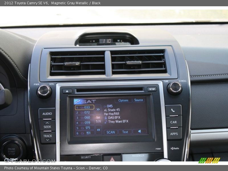 Magnetic Gray Metallic / Black 2012 Toyota Camry SE V6