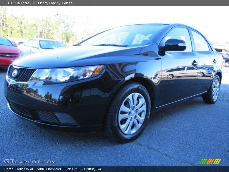 Ebony Black / Coffee 2010 Kia Forte EX