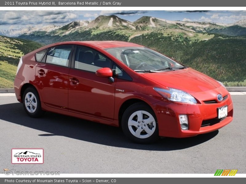 Barcelona Red Metallic / Dark Gray 2011 Toyota Prius Hybrid III