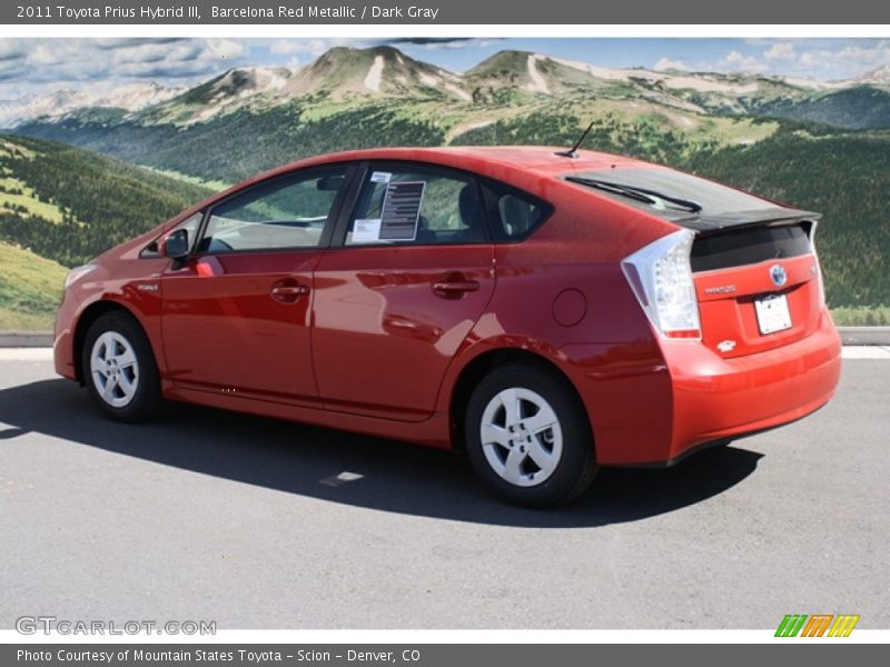 Barcelona Red Metallic / Dark Gray 2011 Toyota Prius Hybrid III