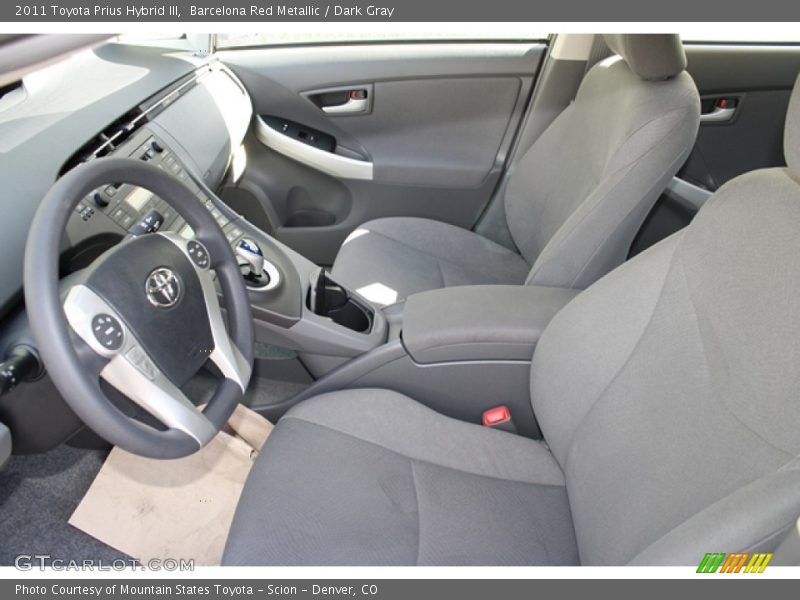 Barcelona Red Metallic / Dark Gray 2011 Toyota Prius Hybrid III