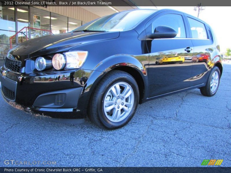 Black / Jet Black/Dark Titanium 2012 Chevrolet Sonic LT Hatch